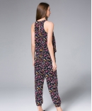  Cherry Blossom Printed Silk Jumpsuit